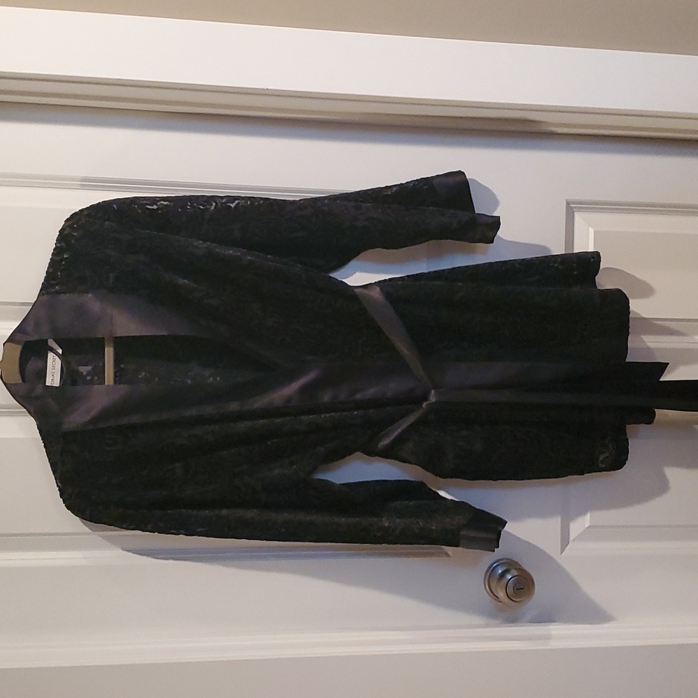 Victoria's Secret Sheer Robe Floral Velvet Burnout On… - Gem